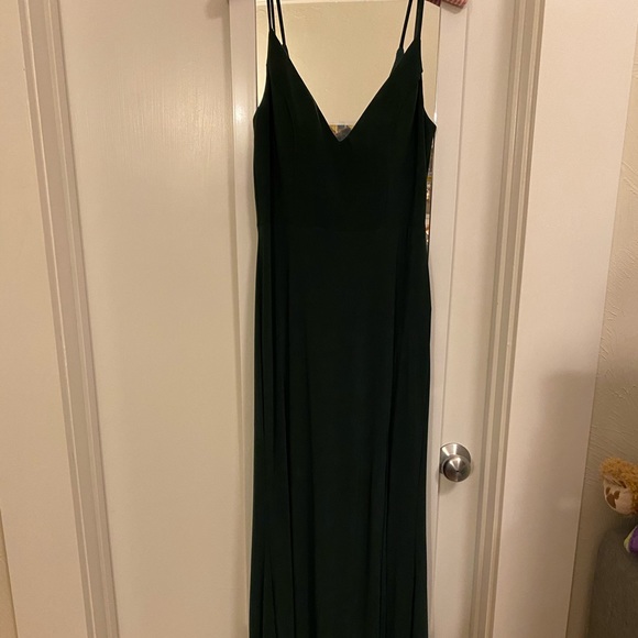 Forest green full-length gown (Worn Once) - Picture 2 of 5